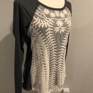 Maurices lacy long sleeve shirt